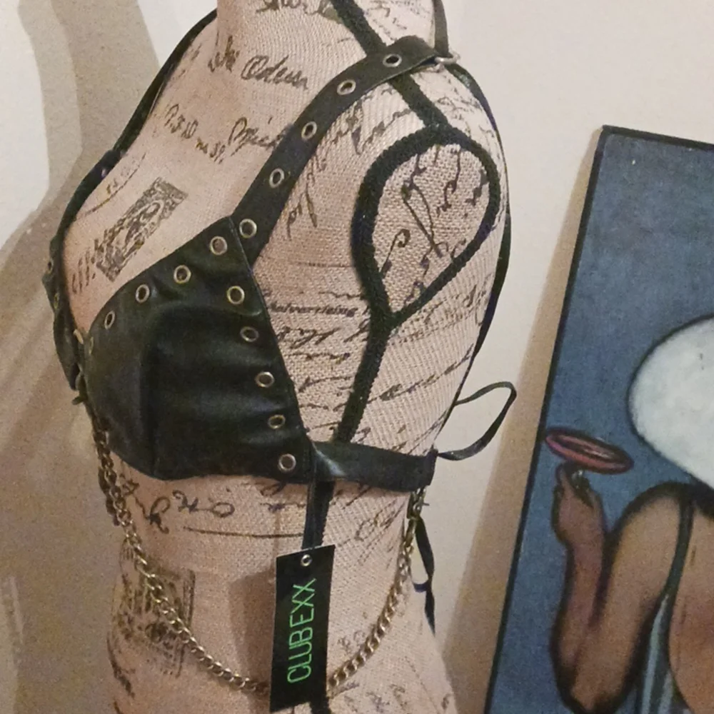 Club Exx Faux Leather Top